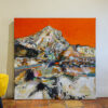 sainte-victoire ciel orange sky - clotilde philipon - peinture contemporaine - vue situation