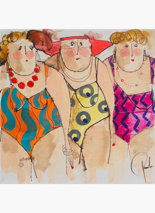 Martine Louise Léonie bathers - cécile colombo - peinture contemporaine