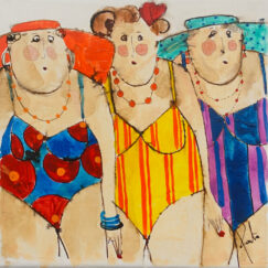 Suzie Paulette Raymonde bathers - cécile colombo - peinture contemporaine