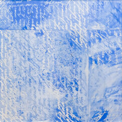 Grand Bleu 13 - large blue - M.Cohen - peinture papier - détouré