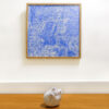 Grand Bleu 17 - large blue 17 - M.Cohen - peinture papier - mise en situation