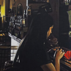 Caffe cantrale Italie - Caffe cantrale Italy - Duytter - peinture acrylique sur toile - détail