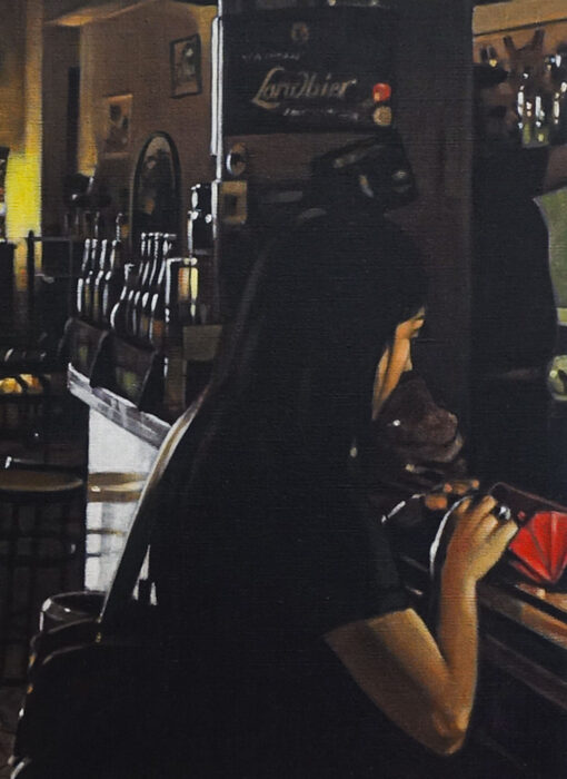 Caffe cantrale Italie - Caffe cantrale Italy - Duytter - peinture acrylique sur toile - détail