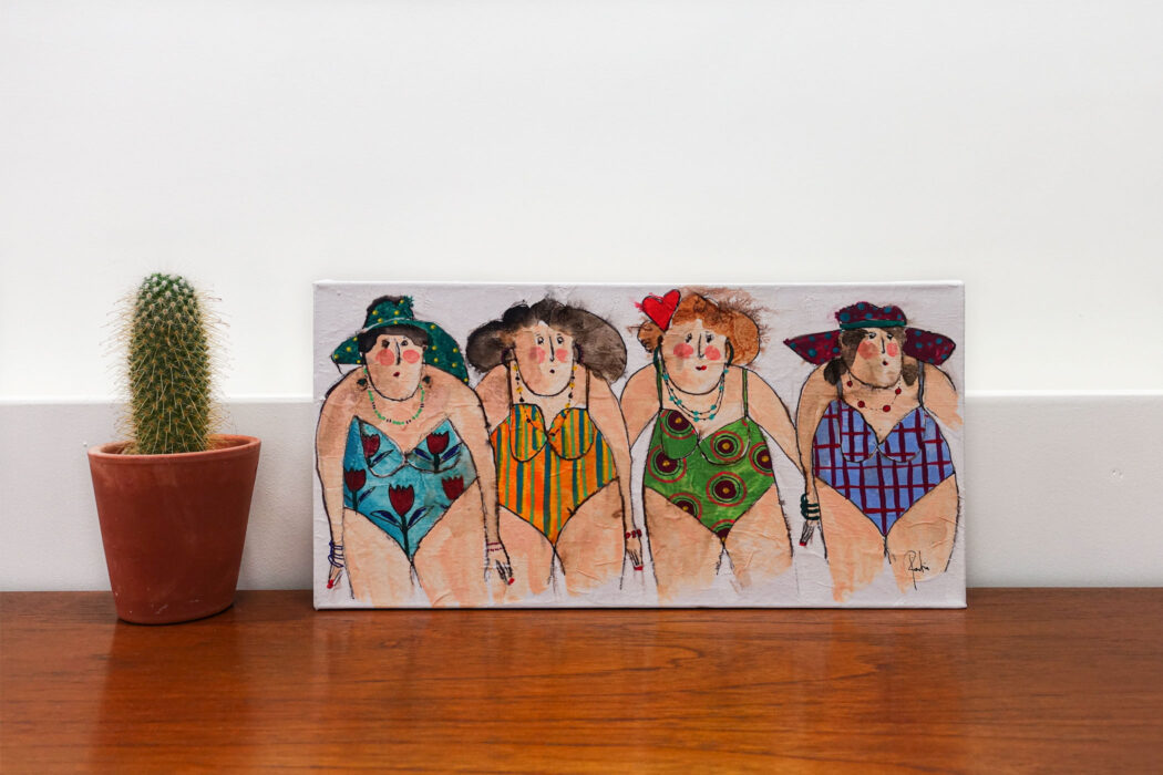 Bande de Baigneuses - Bunch of bathers - peinture - Cécile Colombo - mise en situation