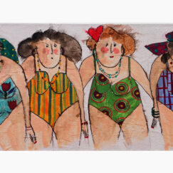 Bande de Baigneuses - Bunch of bathers - peinture - Cécile Colombo - détouré