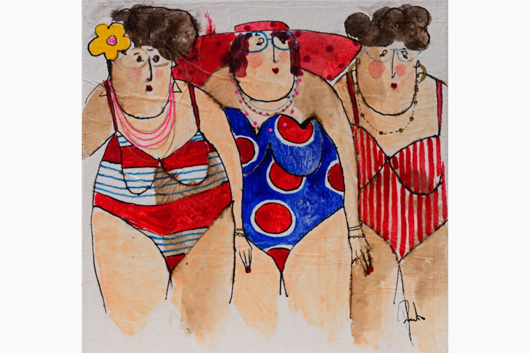 Suzon Louise Joelle - Bathers - cécile colombo - peinture - détouré